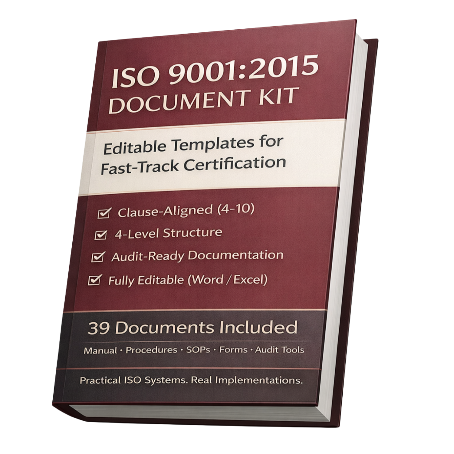 ISO 9001:2015 Document Kit | Templates, Procedures & Forms (Level 1–4)
